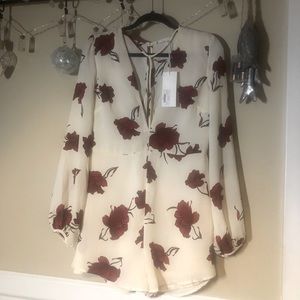 NWT unique floral print romper